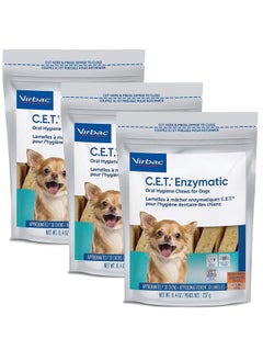 فيرباك أقراص مضغ CET Enzymatic Oral Hygiene Chews للكلاب الصغيرة، 90 قرصًا 