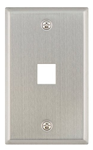 Legrand OnQ 1 Port Wall Plate Single Gang Wall Plate Screw In Stainless Steel Wall Plate Stainless Steel WP3401SS