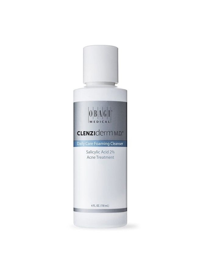 Obagi Medical Obagi CLENZIderm M.D. Daily Care Foaming Acne Face Wash Acne Cleanser with 2% BHA Salicylic Acid and Menthol, Face and Back Acne Treatment for Oily Skin  - Image 1
