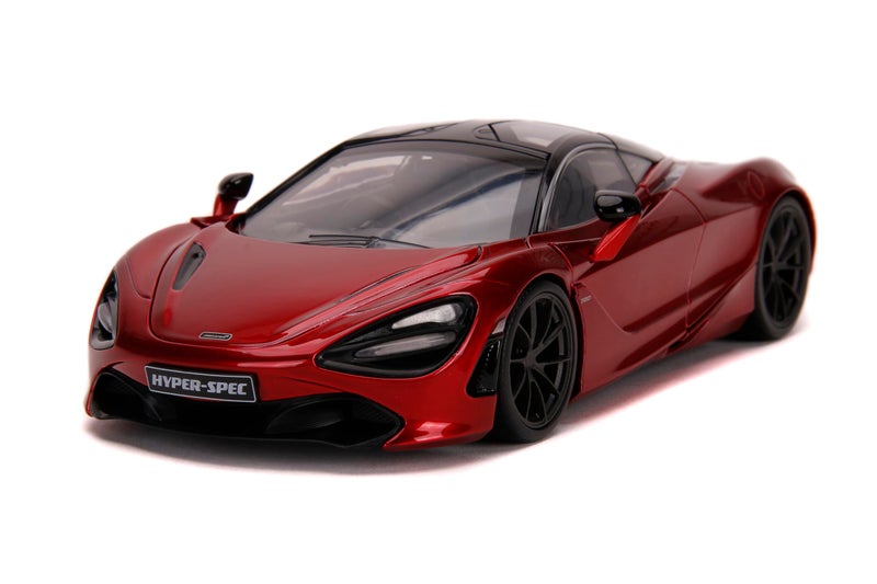 Jada Toys McLaren 720S Candy Red with Black Top Hyper-Spec 1/24 Diecast Model Car 32275 - Image 1