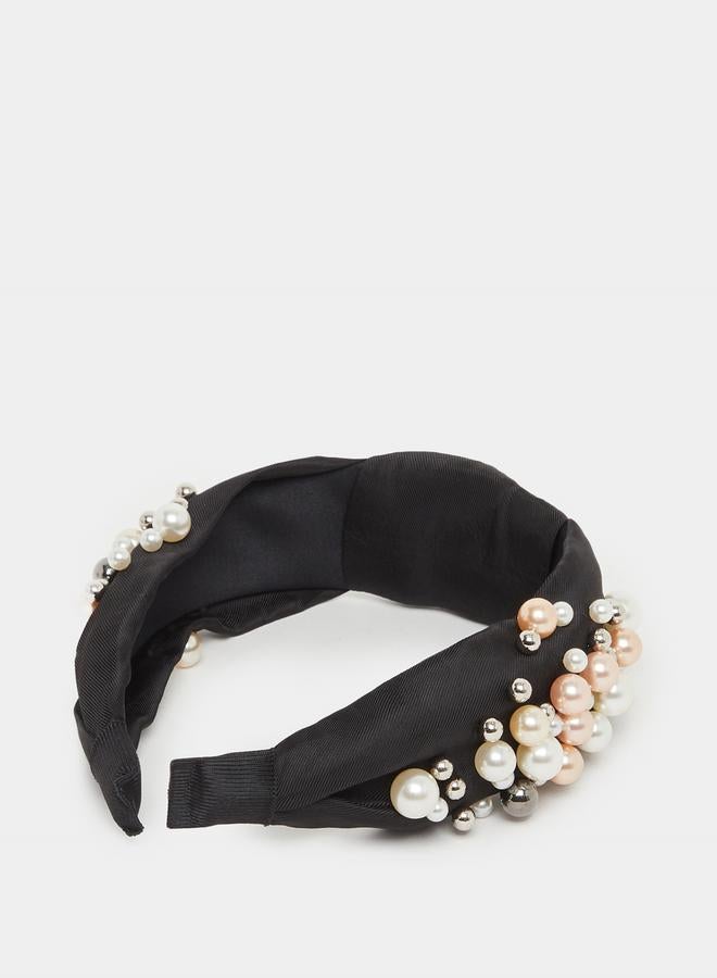 Styli Faux Pearl Design Headband  - Image 2
