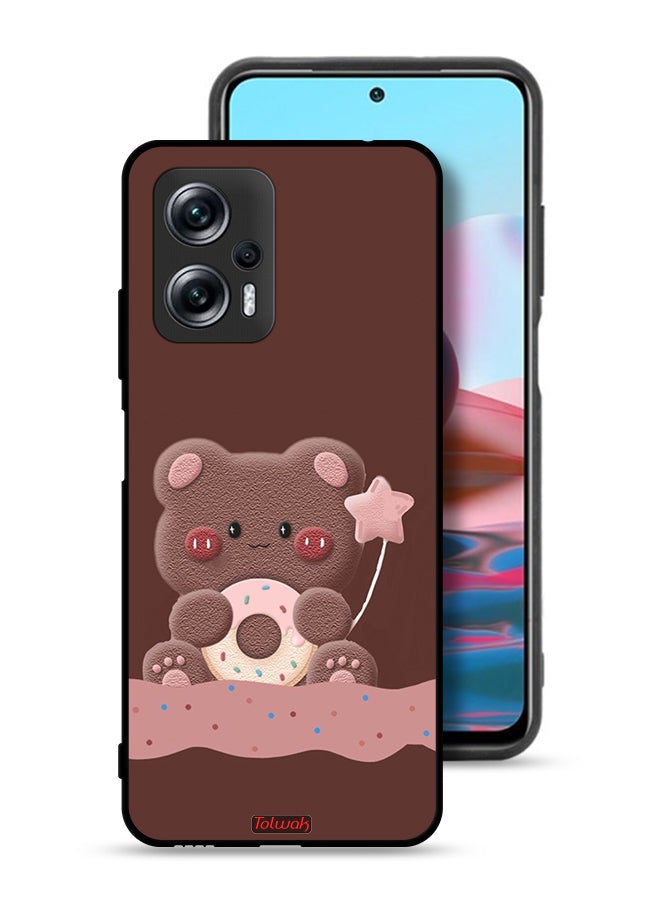 Tolwak Xiaomi Redmi Note 11T Pro Plus 5G Protective Case Cover Donut Bear - Image 1