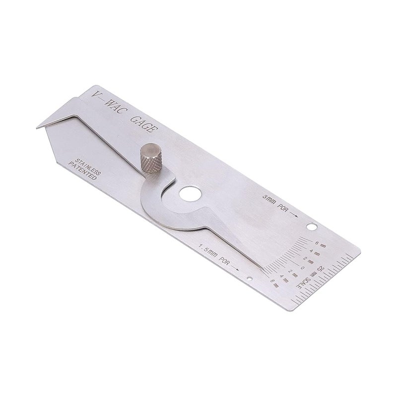 Welding Gauge Single Stainless Steel Undercut Inspection Weld Measuring Tool VWAC for Welding Professionals and Industrial Use Engraved Clear Scale Rustproof Portable with (Metric 16CM) - Image 5