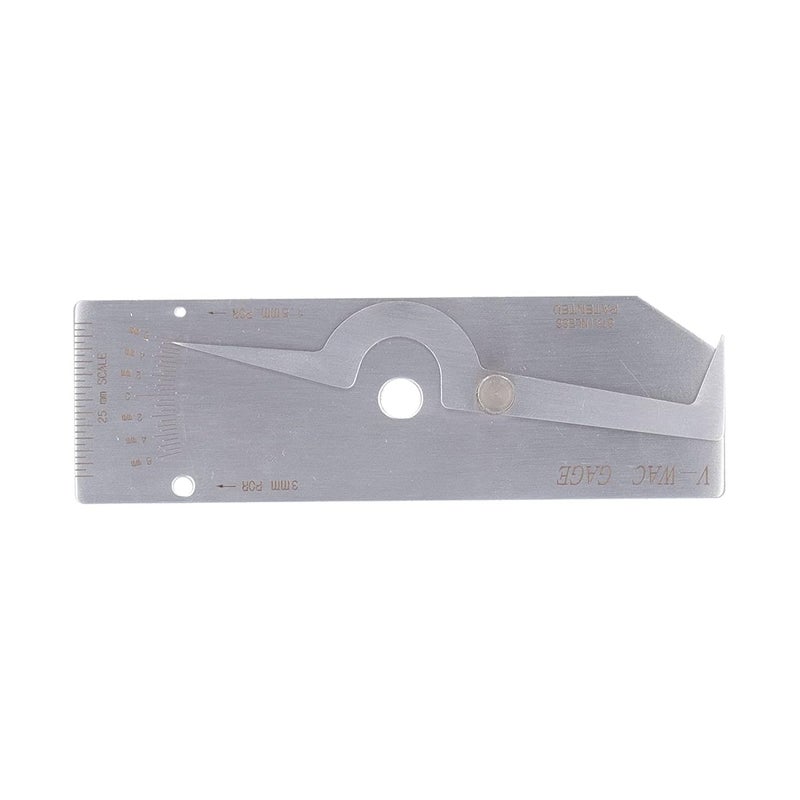 Welding Gauge Single Stainless Steel Undercut Inspection Weld Measuring Tool VWAC for Welding Professionals and Industrial Use Engraved Clear Scale Rustproof Portable with (Metric 16CM) - Image 4
