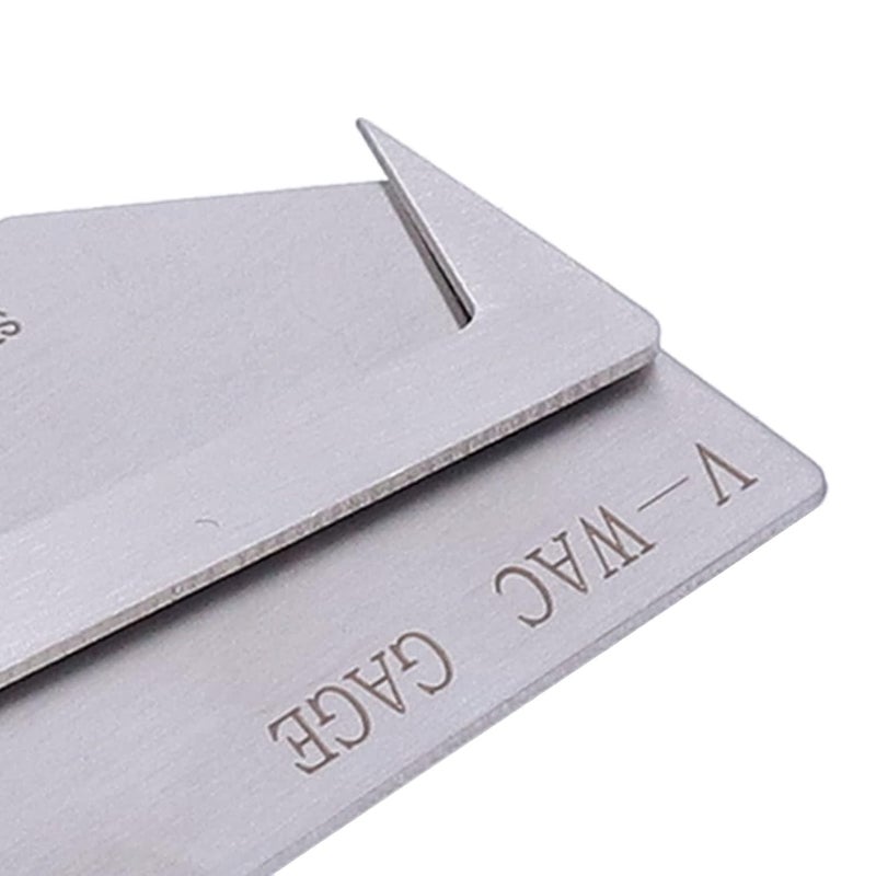 Welding Gauge Single Stainless Steel Undercut Inspection Weld Measuring Tool VWAC for Welding Professionals and Industrial Use Engraved Clear Scale Rustproof Portable with (Metric 16CM) - Image 2