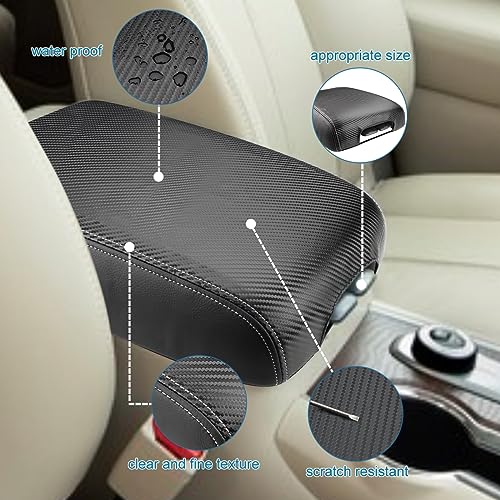 INTGET Center Console Armrest Cover for Nissan Pathfinder Accessories 2013-2020 2021 2019 2018 2017 2016 2015 2014 Cushion Middle Console Lid Protector Interior Accessories for Pathfinder - Image 2
