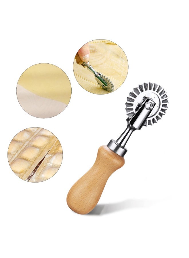 Pastry Wheel Knife - Pasta Cutting Wheel - Wonton Crimping Knife Wheel Is Suitable For Home And Kitchen Use, Ideal For Pizza, Dough, And Pastry Making, 12.7*3.9 cm - Image 2
