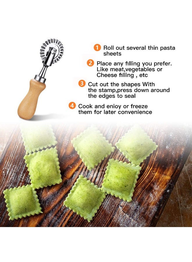 Pastry Wheel Knife - Pasta Cutting Wheel - Wonton Crimping Knife Wheel Is Suitable For Home And Kitchen Use, Ideal For Pizza, Dough, And Pastry Making, 12.7*3.9 cm - Image 4