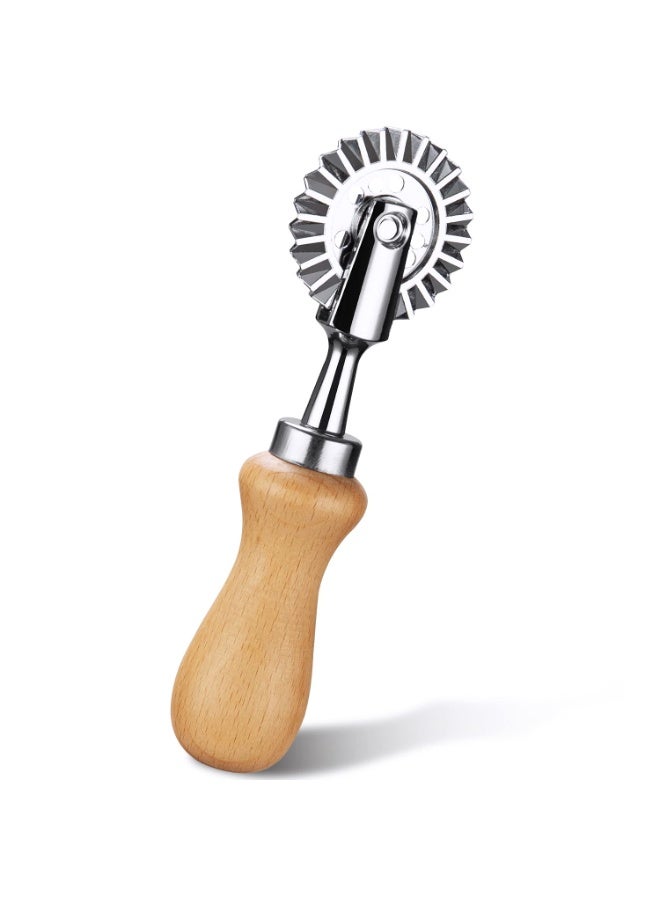 Pastry Wheel Knife - Pasta Cutting Wheel - Wonton Crimping Knife Wheel Is Suitable For Home And Kitchen Use, Ideal For Pizza, Dough, And Pastry Making, 12.7*3.9 cm - Image 1