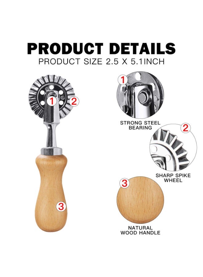 Pastry Wheel Knife - Pasta Cutting Wheel - Wonton Crimping Knife Wheel Is Suitable For Home And Kitchen Use, Ideal For Pizza, Dough, And Pastry Making, 12.7*3.9 cm - Image 3