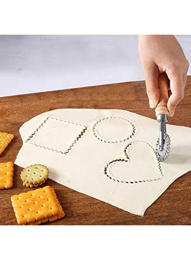 Pastry Wheel Knife - Pasta Cutting Wheel - Wonton Crimping Knife Wheel Is Suitable For Home And Kitchen Use, Ideal For Pizza, Dough, And Pastry Making, 12.7*3.9 cm - Image 5
