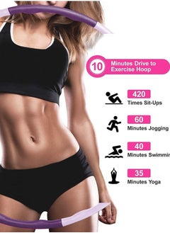 GROIC 1.2KG Weighted Hula Hoop,Hula Hoops for Weight Loss,Waist Trainer Fitness Hula Hoop, 8 Section Adjustable&Detachable Design,Workout Hula Hoop  - Image 5