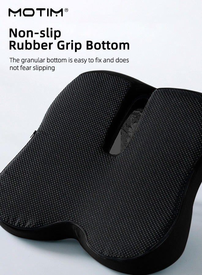 Motim Car Seat Cushion Lumbar Support Pillow, One-Piece Memory Foam Car Seat Cushions Back Support Chair Pad Hip & Back Pain Relief Lumbar Support Pillow Cushion for Car Office Chair - Image 3