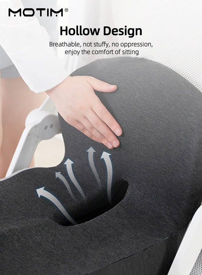Motim Car Seat Cushion Lumbar Support Pillow, One-Piece Memory Foam Car Seat Cushions Back Support Chair Pad Hip & Back Pain Relief Lumbar Support Pillow Cushion for Car Office Chair - Image 5