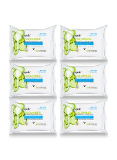 Epielle Epielle New Makeup Remover Cleansing Wipes Tissue - Cucumber 30 Count 6 Pack | Gentle for all Skin Types | Daily Facial Cleansing Towelettes | Removes Dirt, Oil, Makeup (Cucumber) 