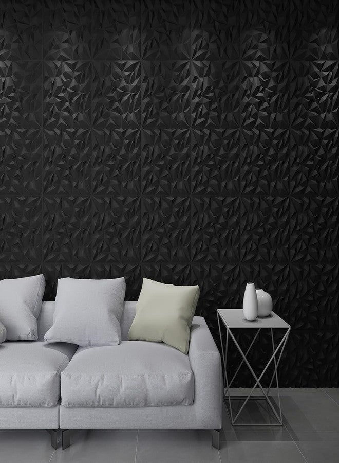FOKRIM Textures 3D Wall Panels Black Diamond Design for Interior - Image 2