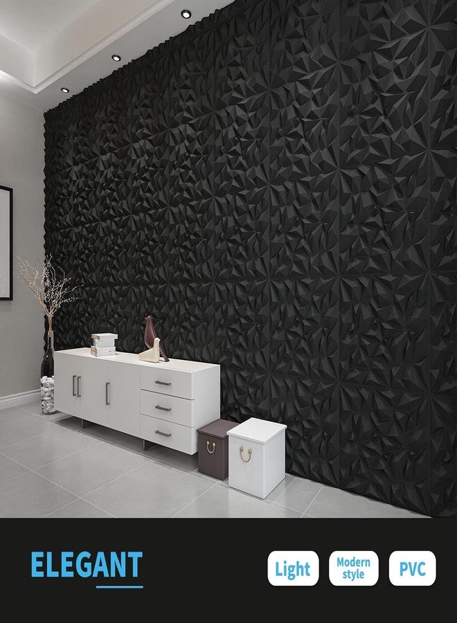 FOKRIM Textures 3D Wall Panels Black Diamond Design for Interior - Image 3