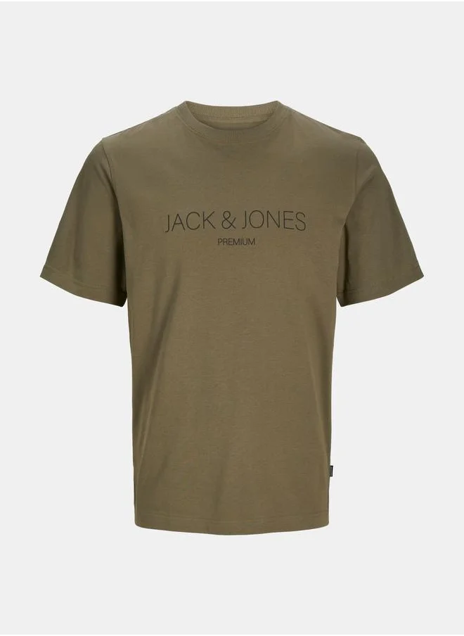 JACK & JONES Logo Print Crew Neck T-Shirt