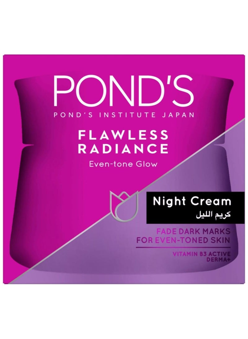Pond's Flawless Radiance Moisturizing Night Cream, with Niacinamide for an Even-tone Glow, 50g - Image 2