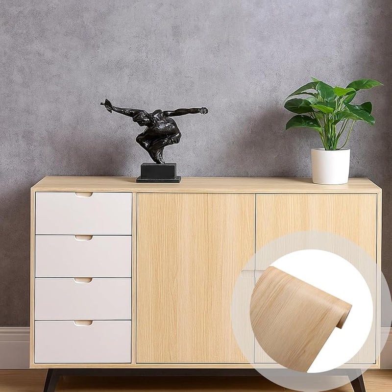 ورق حائط ذاتي اللصق بتصميم حبيبات خشب البتولا، مقاوم للماء، مقاس 1.3 × 9.8 قدم للطاولة والخزائن - Image 4