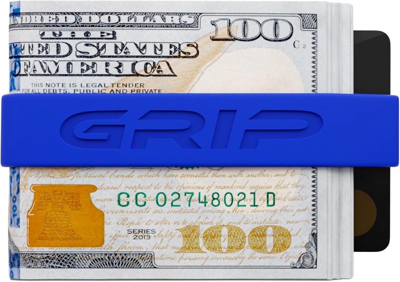 Grip Money Bands (Pack of 3) - DARK BLUE - Premium Silicone Band for Cash & Cards - Slim & Durable Design - Image 3