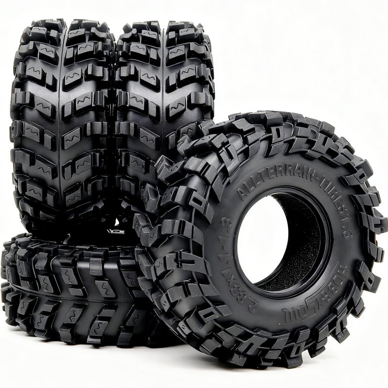 HOBBYSOUL 13 Tires 72 28mm All terrain Super Soft Sticky 13 Mud Crawler Tyre For RC Crawler 124 SCX24 118 TRX4M Upgrades - Image 3