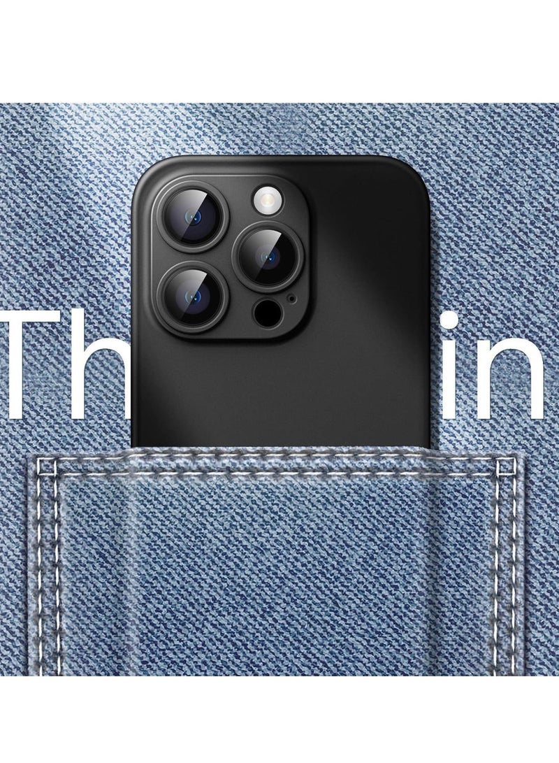 MUNTAQI Ultra Slim (0.35mm Thin) Case for iPhone 14 Pro Max 6.7-Inch, Camera Lens Cover Full Protection, Lightweight Matte Finish PP Hard Minimalist Case, Support Wireless Charging (Black) - Image 5