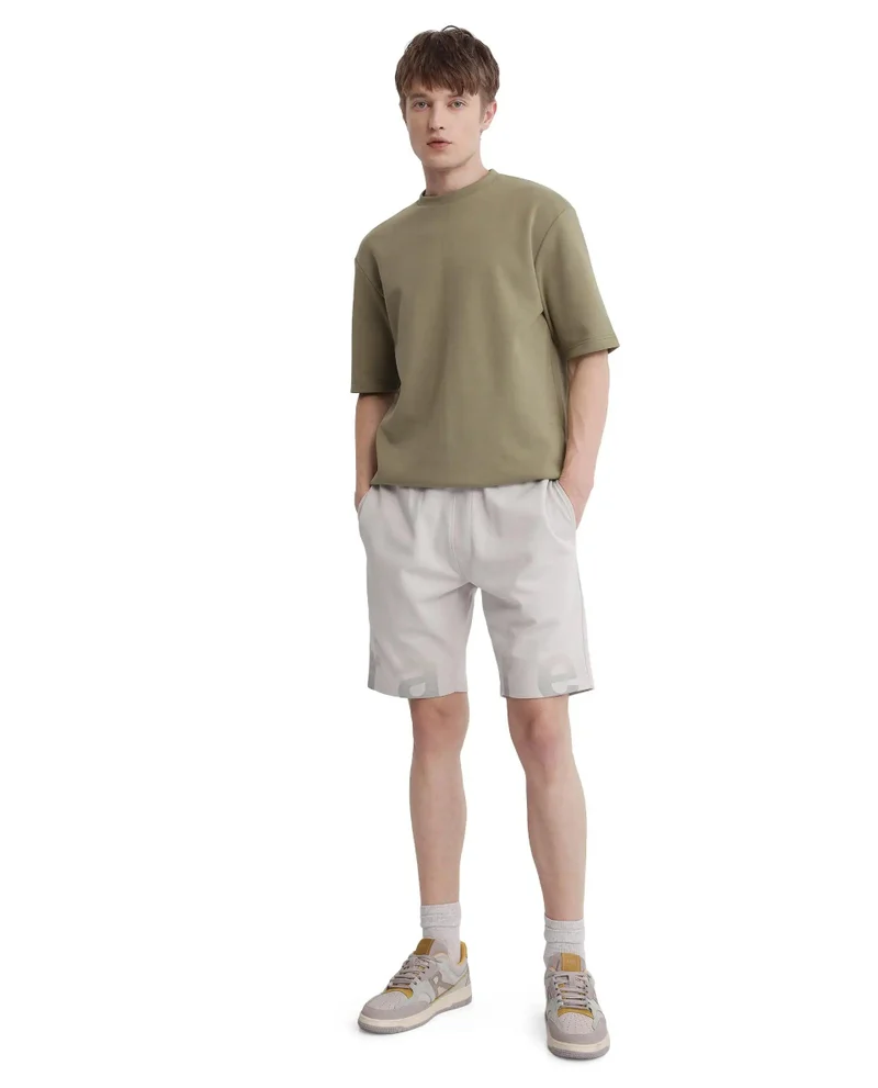 Rare Rabbit Men's Typography Print Drawstring Shorts