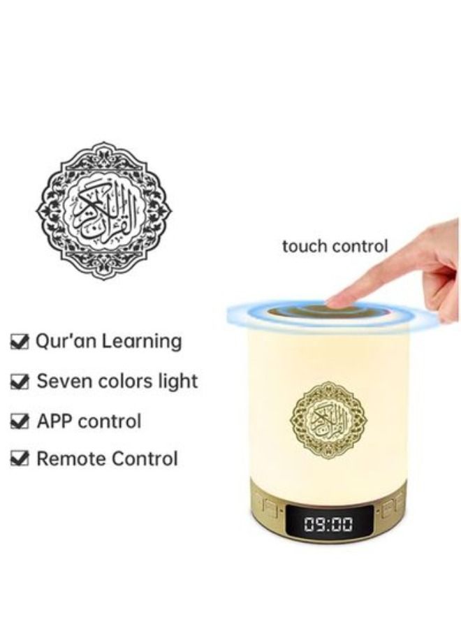 Portable LED Touch Night Light Quran Bluetooth Speaker Lamp with Remote - Image 4