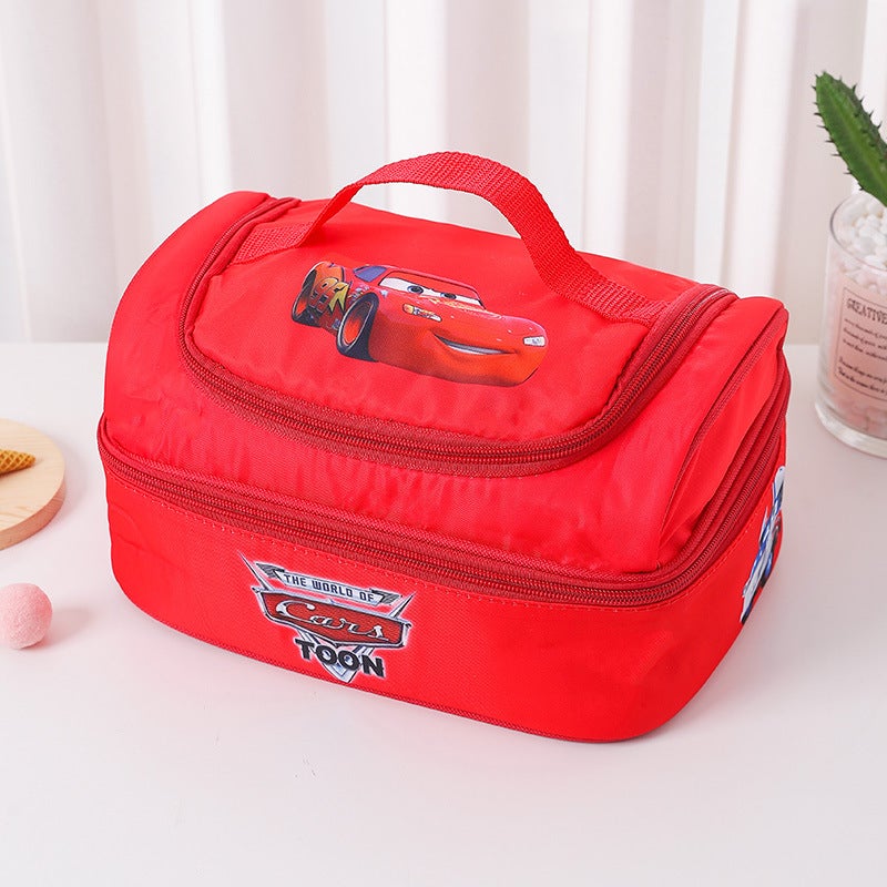Cute Cartoon Insulated Lunch Bag Red car number 14 