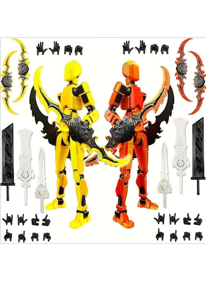 3D Printed Multi-Joint Articulated Dolls Special Forces Series Collectible Toys Adult Plastic Assembled Models-Color:golden Red Blue  - Image 1