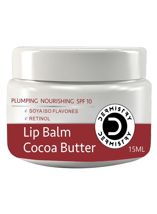 DERMISTRY Cocoa Butter Lip Balm SPF 10 for Men and Women - Image 1