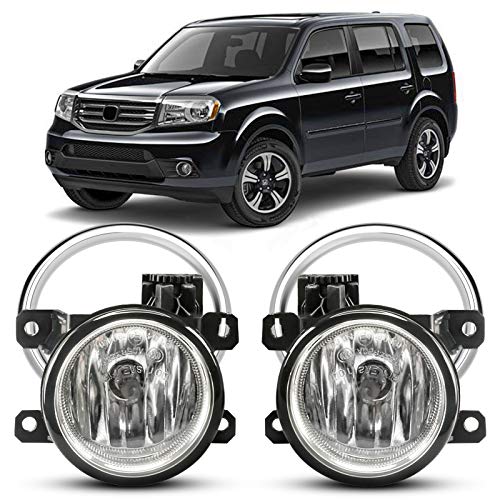 DLAA Fog Lights Compatible with Honda Pilot 2012 2013 2014 Fog Lamps Assembly Replacement Clear Lens - Image 1