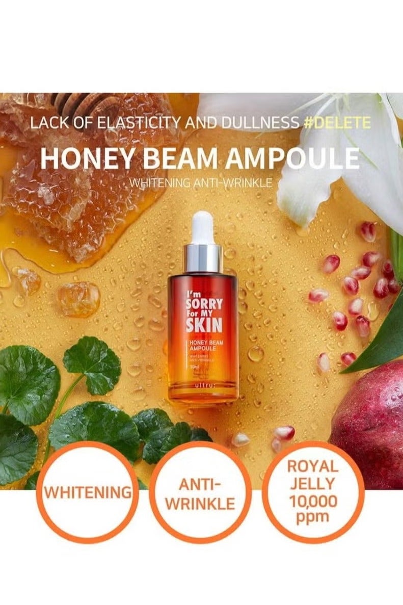 I'm SORRY For MY SKIN Honey Serum for Deep Moisturizing 30ml + Ultra Relaxing Ampoules - 30ml + Relaxation Cream Ampoule 30ml + Brightening Hydrogel  60 Pieces - Image 2
