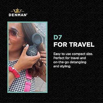 Denman D7 Compact Popper Hairbrush D007EBSR - Image 3