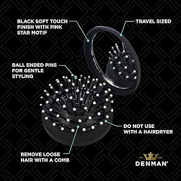 Denman D7 Compact Popper Hairbrush D007EBSR - Image 5