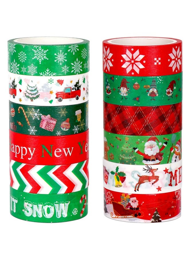 12 Rolls Christmas Washi Tapes 15Mm Wide Christmas Tree Snowflakes Santa Claus Gingerbread Man Masking Tape For Xmas Scrapbooking And Crafting - pzsku/Z21B4497A749F29B78AFEZ/45/_/1734348026/b6d60fbe-3ae5-44f2-9af9-d81733b38dd6