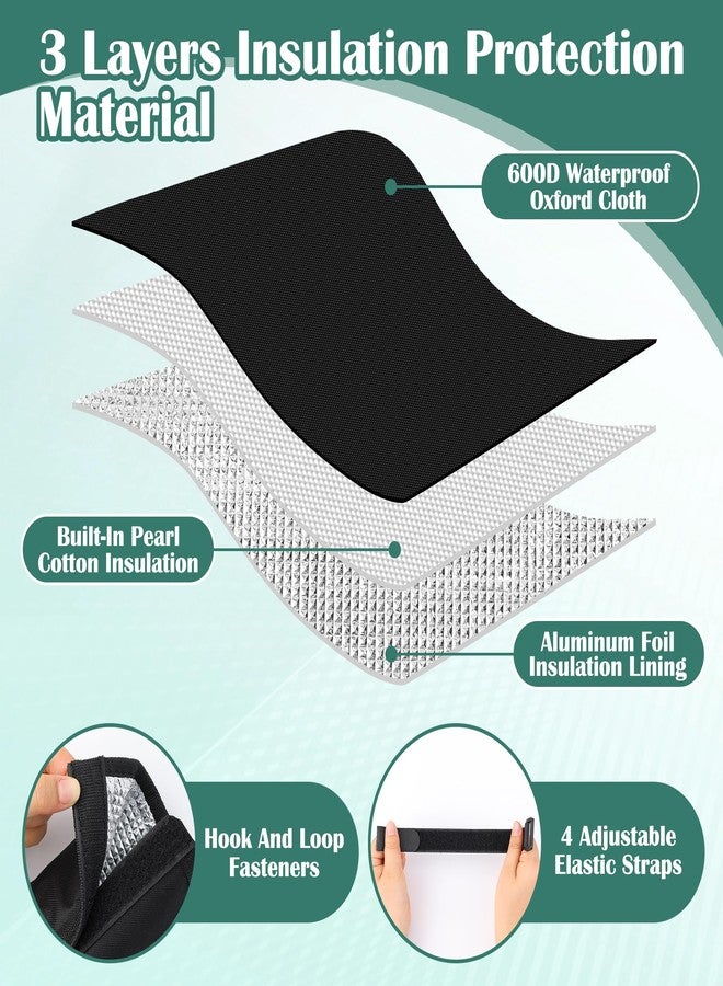 Ahier 3 Layers HVAC Copper Pipe Insulation Cover, AHIER 72x10.2 Inch 600D Oxford AC Pipe Line Insulation for Outside with 4 Adjustable Straps for Outdoor Central Air Conditioning MiniSplits - Image 3