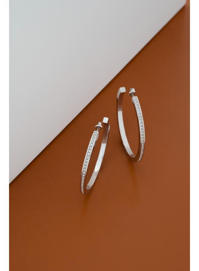 Karen Millen Large Crystal Hoop Earring  - Image 3