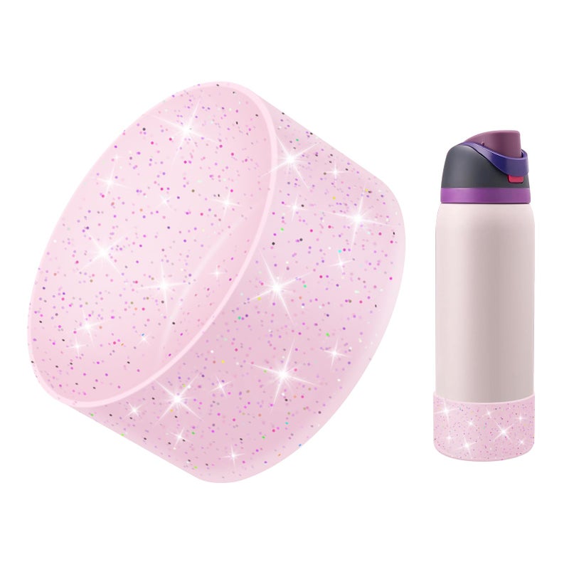 BKBY Protective Glitter Silicone Boot Compatible with Owala 24oz 32oz 40oz, Bling Cup Sleeve Bottom Bumper Cover Compatible with Owala FreeSip, Twist, or Flip Stainless Steel Water Bottles - Image 1