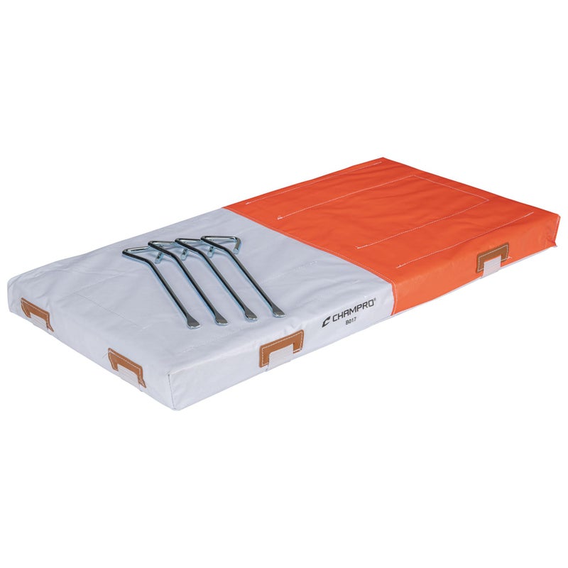 Champro Double First Base OrangeWhite 15 x30 x3Inch