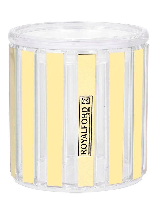 Royalford Aqua Gold Airtight Canister 500Ml Yellow Bpa Free Yellow/White 500ml - Image 1