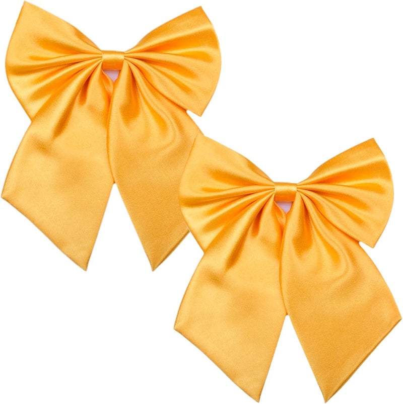 Kajeer Ladies Girl Bowknot Bow Tie - Adjustable Pre-tied Solid Color Handmade Bowties for Women Costume Accessory - Image 1