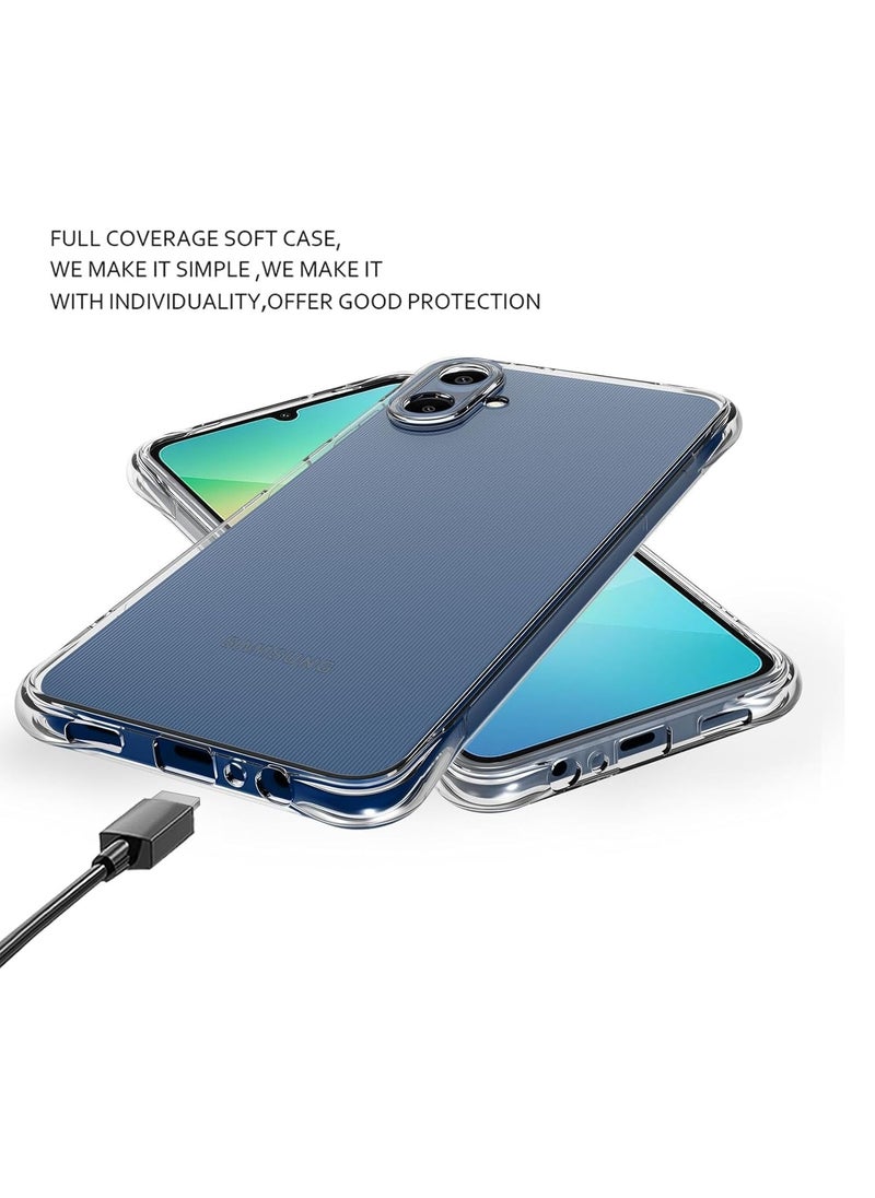 Muzz Clear TPU Shock-Absorption Case with 2 Screen Protectors for Samsung Galaxy A06  - Image 4