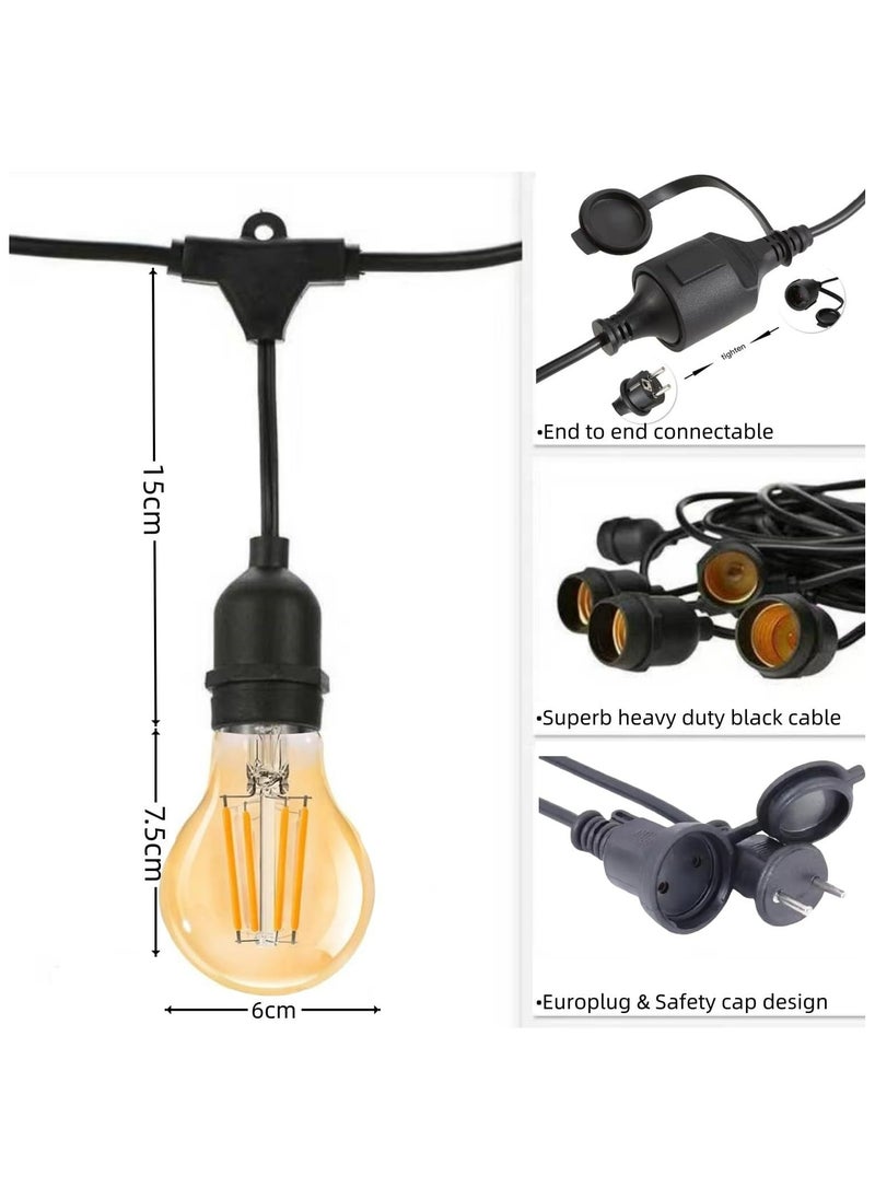 33FT Outdoor String Lights, 10 Meter 20 Hanging Sockets Decorative Lights for Outdoor Garden - pzsku/Z21B46BF6DC9B7F921EB2Z/45/_/1731426763/84f6bc5e-9fea-4f61-8311-90afab4d6dd4