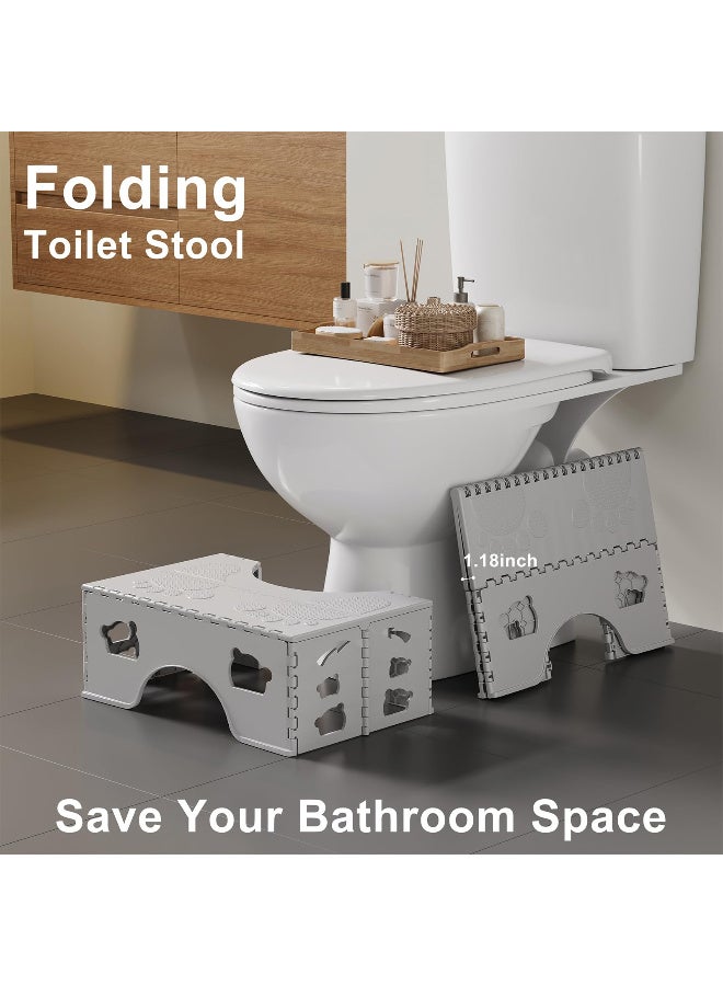 Foldable Toilet Squatting Stool, 7-Inch Portable Bathroom Step for Adults & Kids - Image 3