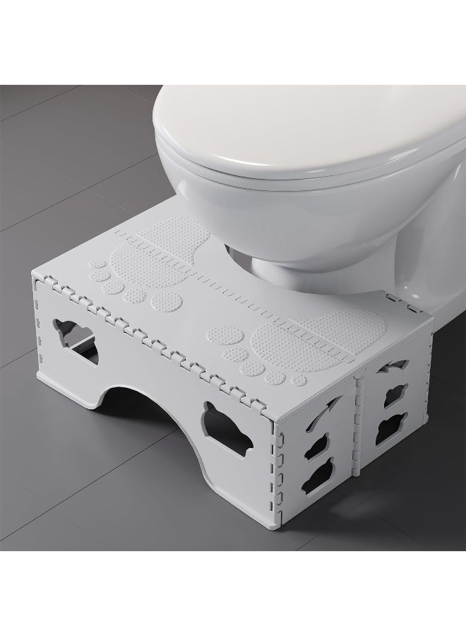 Foldable Toilet Squatting Stool, 7-Inch Portable Bathroom Step for Adults & Kids - Image 2