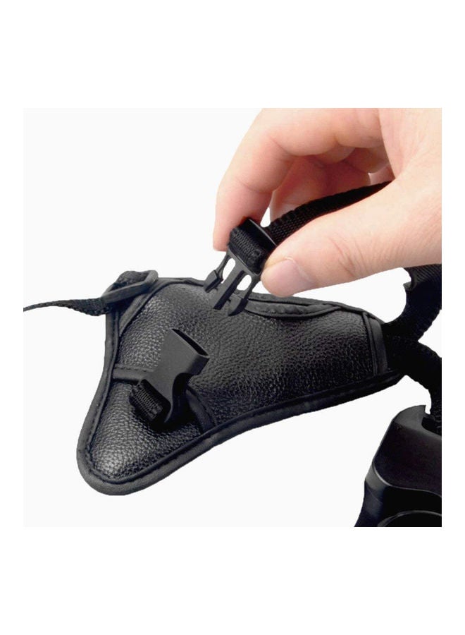 Faux Leather Professional Hand Grip Triangle Wrist Strap Compatible For Nikon Camera, For Cannon DSLR Camera, Digital Camera, SLR, Mirrorless camera  Camcorders - Black Black - Image 5