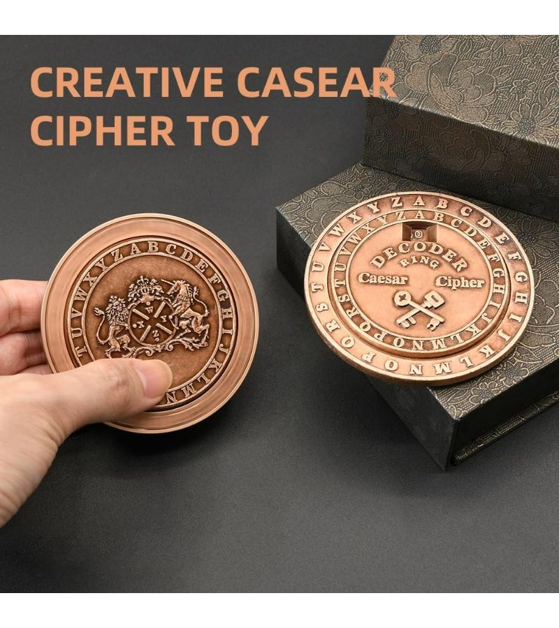 Red Copper Metal Puzzle Toy Spinning Top Brain Teaser Gift For Him - Image 4