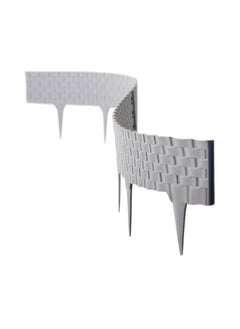 GardenPlast GardenPlast® Rattan Palisade - Lawn Edge Garden Palisade Palisade Flower Bed Rattan Look - 2.37m, Black  - Image 2